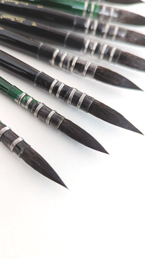 Miniature : Pinceaux Aquarelle en Poils D'ÉCUREUIL - Grandeurs variées