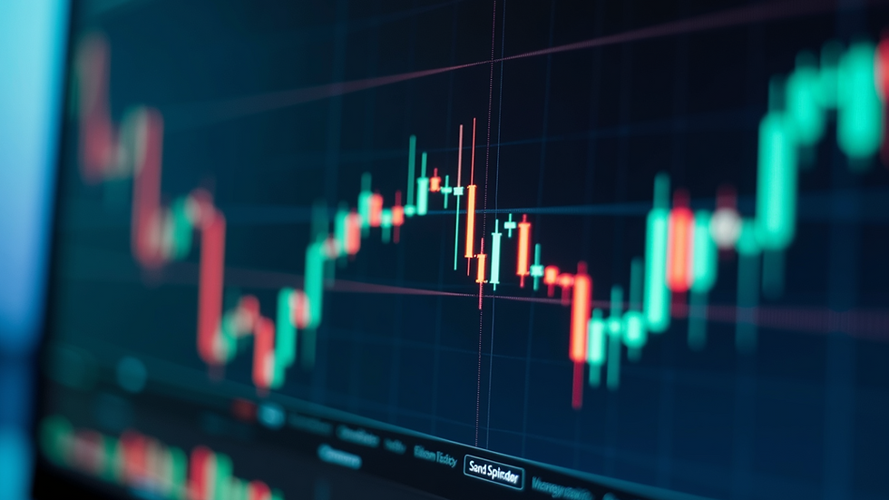 Vista de un gráfico de criptomonedas en una pantalla de computadora