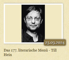 Das 177. literarische Menü - Till Hein im Landgasthof Schwarzbachtal