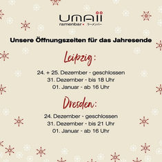 Umaii Ramenbar - Unsere Öffnungszeiten für das Jahresende Leipzig und Dresden!