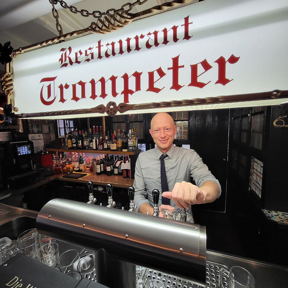 Inhaber Stefan Flügge vom Restaurant Trompeter