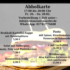 Restaurant Kanzlei - Wildburger für´s Wochenende