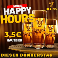 Happy Hour im Hugos Pirna – diesen Donnerstag!