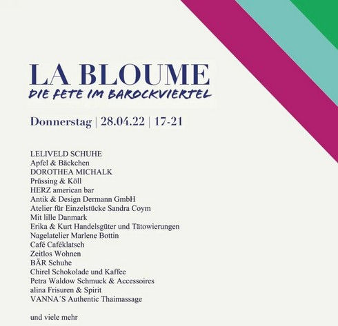 28. April - La Bloume - Die Fete im Barockviertel!