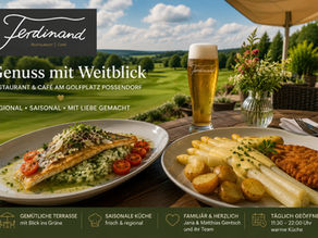 Genuss auf der Terrasse am Golfplatz