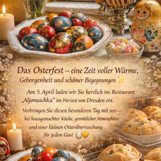 Ostergenuss in Dresden: Warum sich ein Besuch im „Aljonuschka“ jetzt besonders lohnt