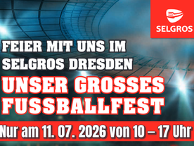 Dresden: Selgros lädt zum großen Fußballfest mit Dynamo-Tickets und 10.000-Euro-Gewinnspiel