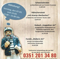 Zur Elbinsel - Am 28.03.2021 Essen zum abholen!!!