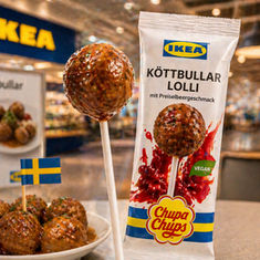 Köttbullar Lollipop im IKEA-Stil