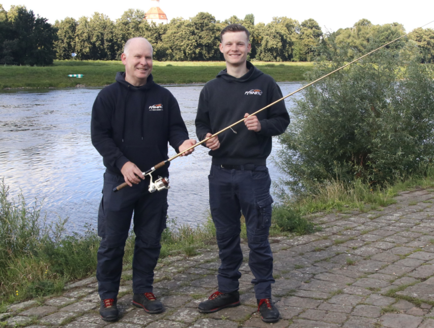 Kay und Ben Aubrecht v.l. gründen Angelschule Aubis Fishing
