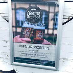 Adams Gasthof - Heute öffnen wir nach langer Pause unser Restaurant und die Terrasse mit Bedienung!