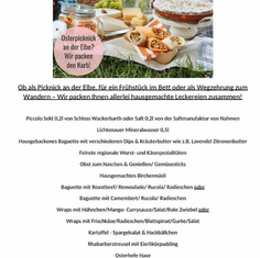 Restaurant johann - Osterpicknick an der Elbe?