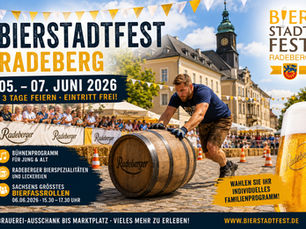 Bierstadtfest Radeberg 2026: Drei Tage feiern, Bierfassrollen und Bühnenprogramm vom 5. bis 7. Juni