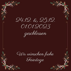 GoodFriends Öffnungszeiten über die Feiertage!