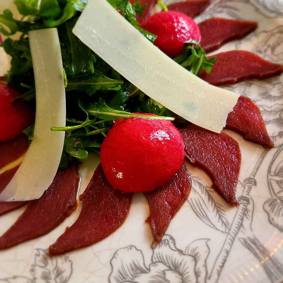 Vorgeschmack auf Kommendes: Reh-Carpaccio