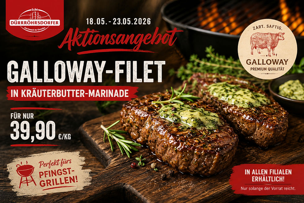 Echt Galloway-Filet für Pfingst-Grillen