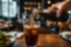 Cola im Café mit Eis