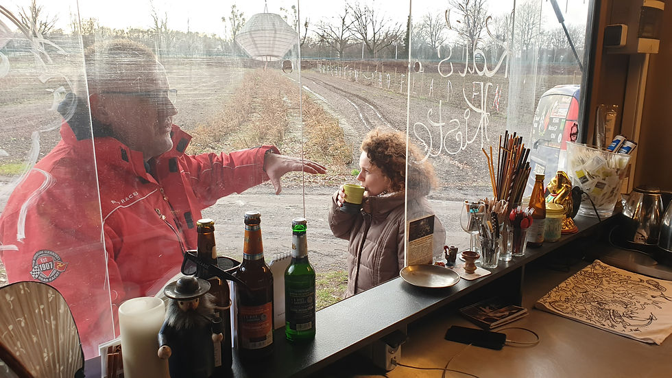 Gäste aus Pirna auf einen kurzen Kaffeestop
