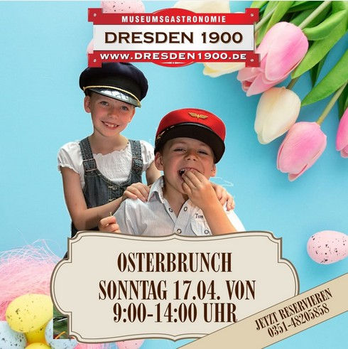Osterbrunch an der Frauenkirche im Dresden 1900!