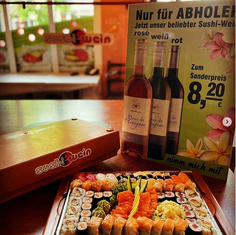 Sushi & Wein - Liefern oder Abholen und den beliebten Sushi-Wein gleich mitnehmen!