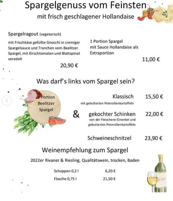 Spargelzeit im Gasthof & Pension Brettmühle!