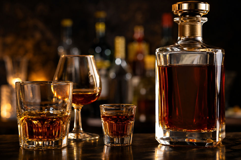 Ein stilvolles Whiskey-Arrangement