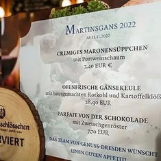 Martingans genießen im Stadtwaldschlösschen im italienischen Dörfchen!