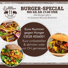 Burger-Special in der Ziegelwirtschaft genießen oder abholen!