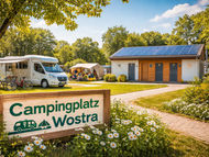 Campingplatz Wostra bei Sonnenschein
