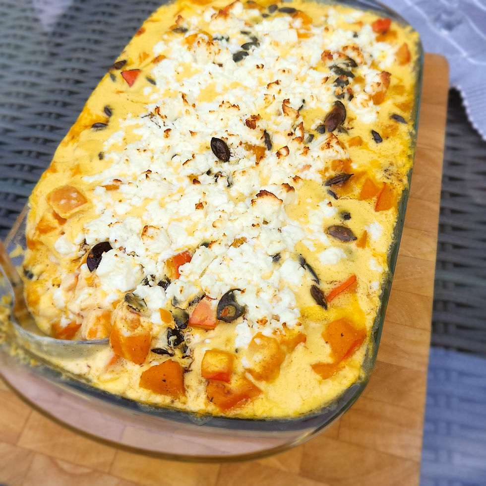 Karla kocht Kürbis- Ziegenkäse-Auflauf!