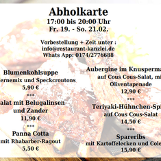 Restaurant Kanzlei - Aktuelle Abholkarte
