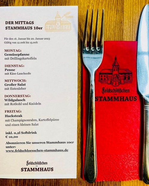 Feldschlösschen Stammhaus - Leckere Mittagsgerichte!