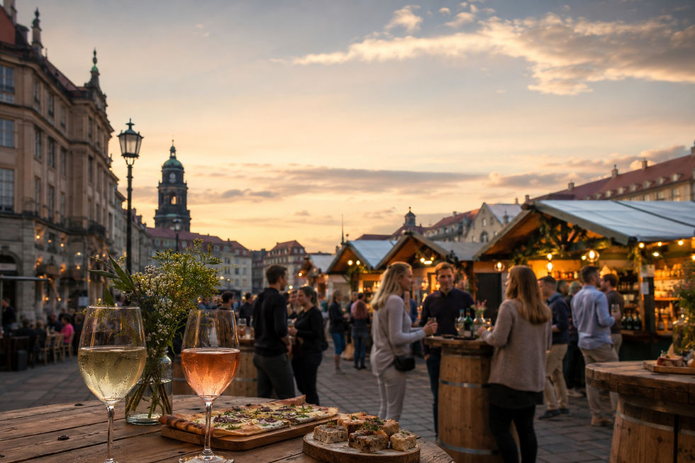 KI-generiertes Symbolbild Visualisierung Weinmarkt Dresden