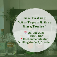 Gin-Vielfalt erleben: Exklusives Gin-Tasting in Dresden mit dem Cocktailtaxi