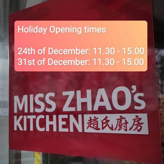 Miss Zhao's Kitchen - Unsere Öffnungszeiten an den Feiertagen!