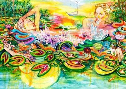 Lost in Paradise -Die Dresdner Künstlerin Viktoria Graf stellt bis 1. Oktober im „Kastenmeiers“ aus!