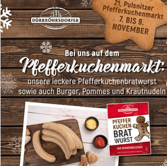 Pulsnitzer Pfefferkuchenmarkt 2025: Dürrröhrsdorfer bringt die Pfefferkuchenbratwurst zurück – ein regionales Original