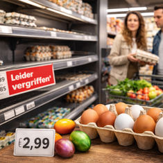 Ostereier-Engpass im Supermarkt