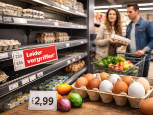 Ostereier-Engpass im Supermarkt