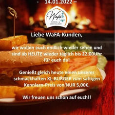 Wafa Shisha Cocktailbar ab heute wieder täglich geöffnet!
