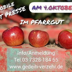 Pfarrgut Taubenheim presst dein Obst!