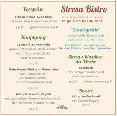 Stresa Bistro - Neue Speisekarte ab Morgen!