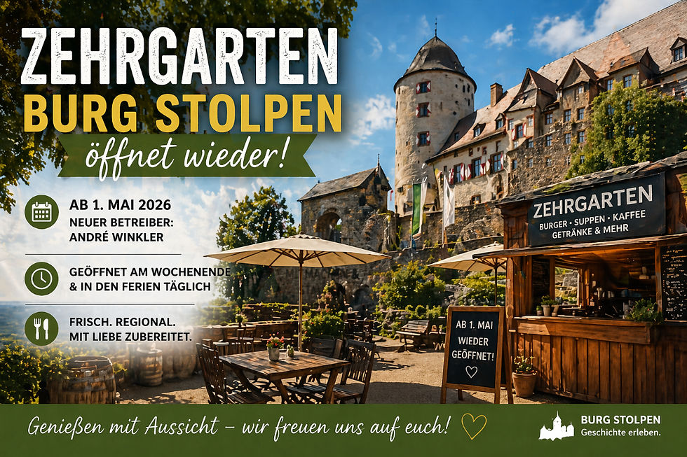 Zehrgarten Burg Stolpen öffnet wieder!