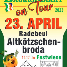 23.04.2023 - Frühjahrsbauernmarkt in Radebeul- Altkötzschenbroda findet nun doch statt!