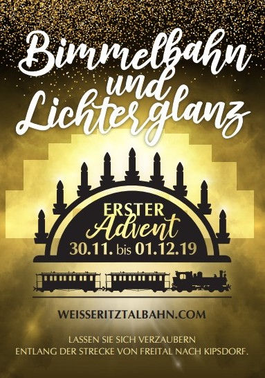 Wohin in Dresden und Umgebung - Bimmelbahn und Lichterglanz - Veranstaltungsplakat