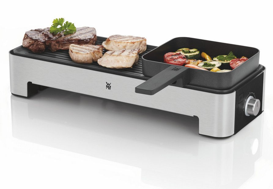 Tischgrill für 2 mit Veggie-Pfännchen.