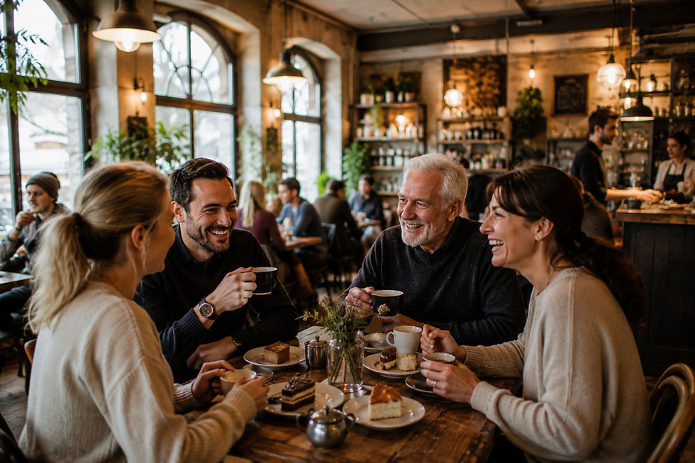 Einsamer Moment im Café
