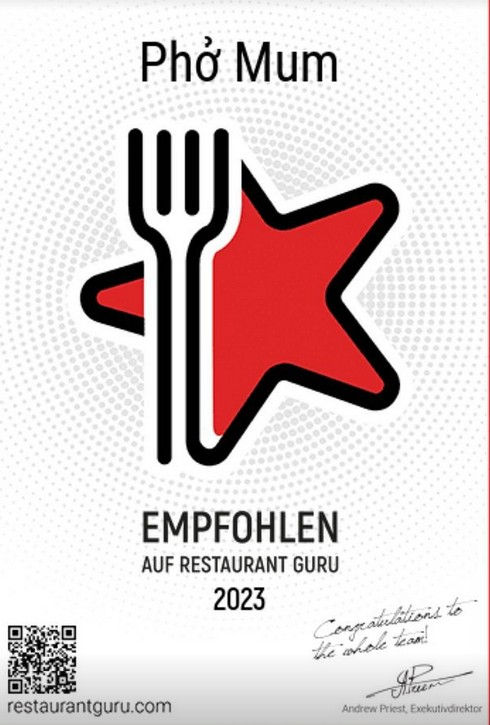 Restaurant Pho Mum von GURU empfholen!
