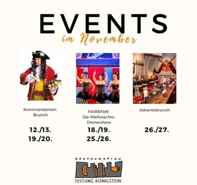 Restauration Festung Königstein - Unsere Events im November!