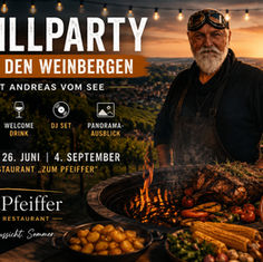 Grillparty über den Weinbergen